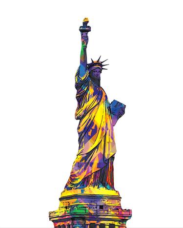 Statue Liberty digital pop art thumb