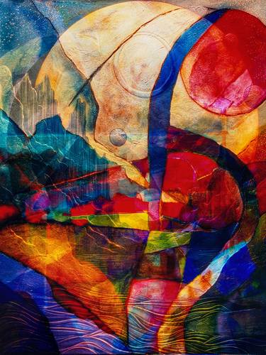 Original Abstract Mixed Media by Oleg Gant