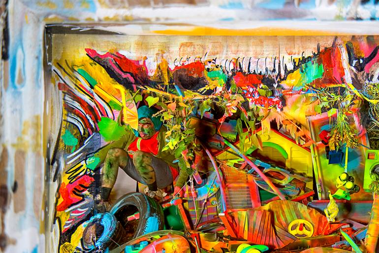 Original Abstract Expressionism Abstract Painting by Pablo Tello