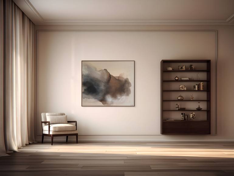 Original Bauhaus Abstract Painting by Liv Olsen