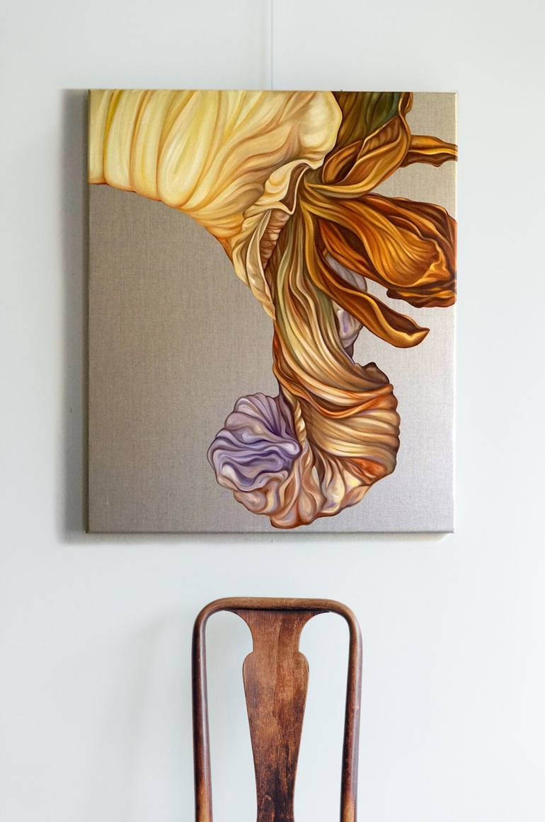 Original Abstract Floral Painting by Caroline Pera