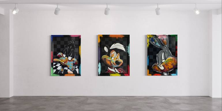 Original Pop Art Cartoon Painting by Witold Szamborski