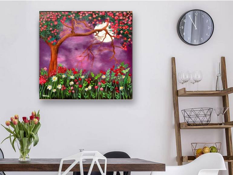 Original Street Art Floral Painting by Md Atikur Rahman