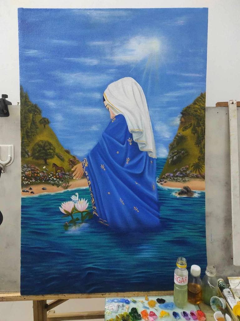 Original Figurative Religion Painting by Md Atikur Rahman