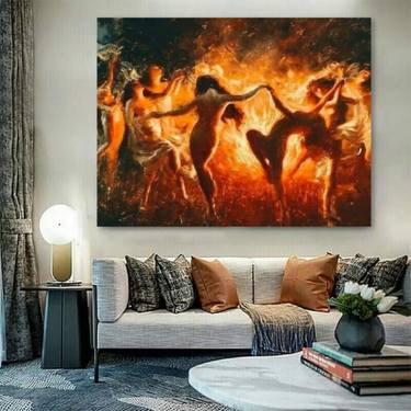Whores dance in the hell, oil painting, 60×70cm thumb