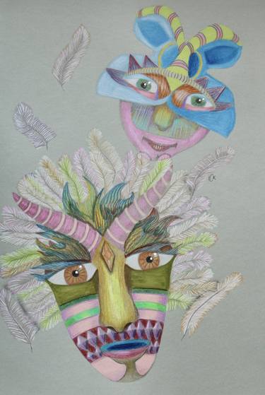 Original Figurative Fantasy Drawings by Isabelle Camarrieu