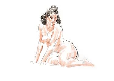 Print of Contemporary Nude Drawings by Rinat Zaripov