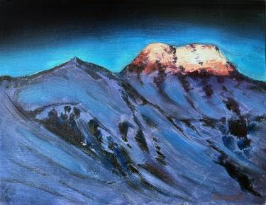 Microlandscape 2 -  nigh blue mountain shining dawn peak thumb