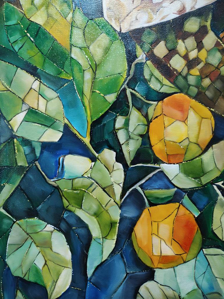Original Abstract Fantasy Painting by Olga Van Dine