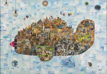 Original Surrealism Cities Collage by Andrew Kats