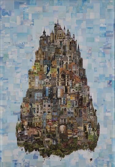 Original Surrealism Cities Collage by Andrew Kats