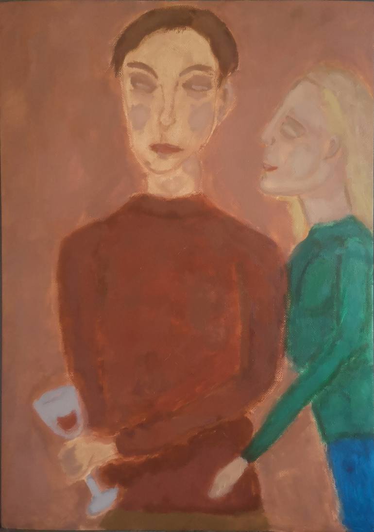 Original Expressionism People Painting by Jovan Kojić