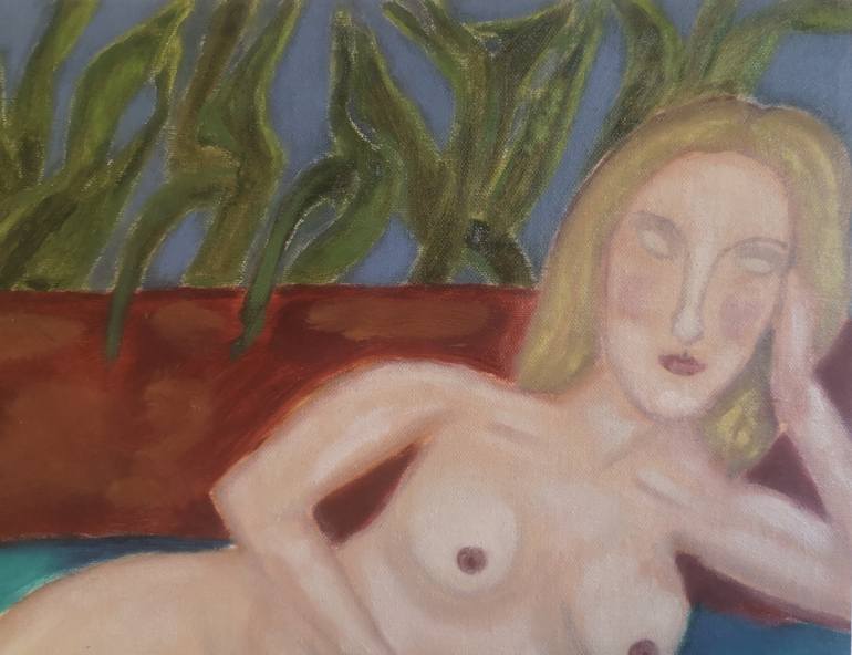Original Expressionism Nude Painting by Jovan Kojić