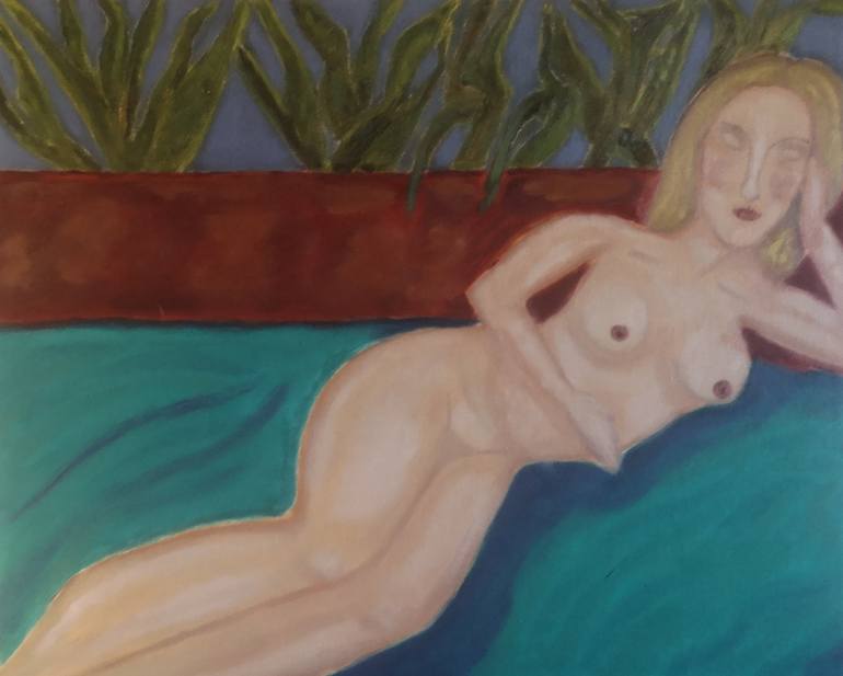 Original Expressionism Nude Painting by Jovan Kojić