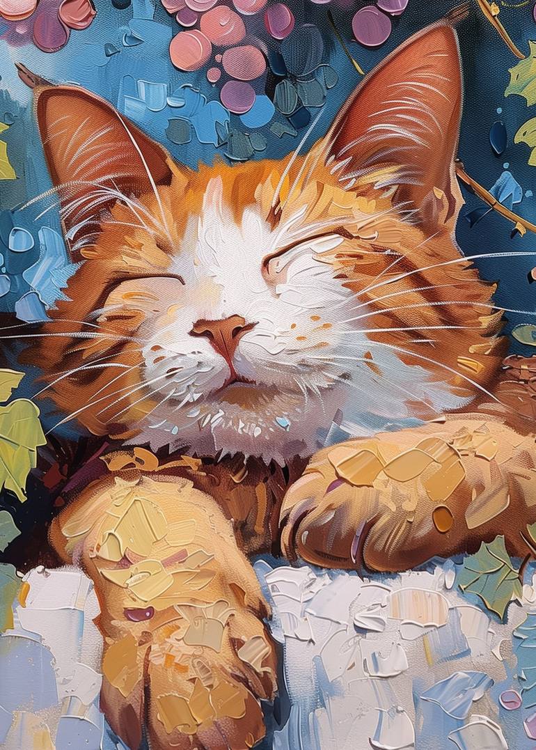 Original Cats Painting by Shawn Lee