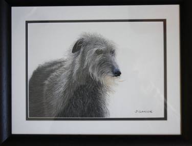 Original Figurative Dogs Drawings by Jacqueline Clarisse