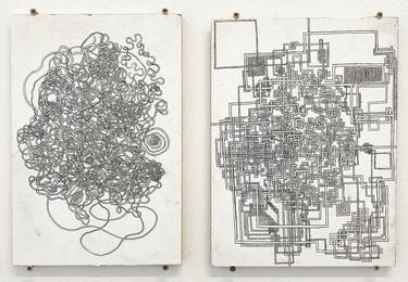 Original Abstract Expressionism Abstract Drawings by Wai Yi Chung
