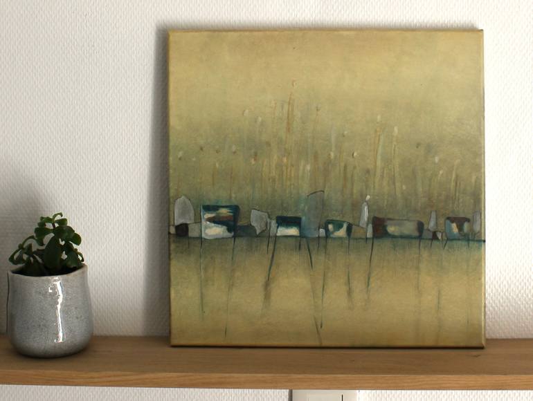 Original Abstract Landscape Painting by Odile Goffin