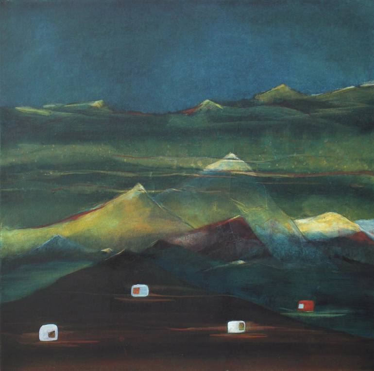 Print of Abstract Landscape Paintings by Odile Goffin