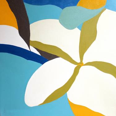 Print of Abstract Floral Paintings by Odile Goffin