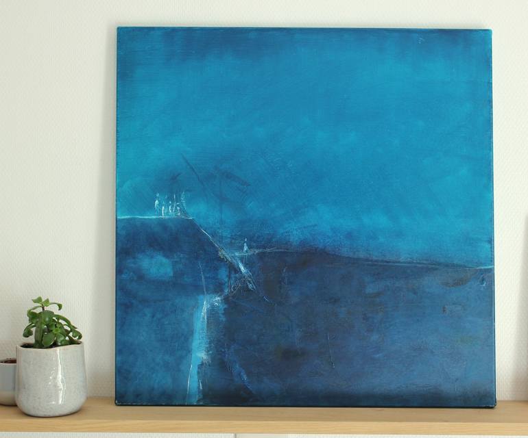 Original Abstract Water Painting by Odile Goffin