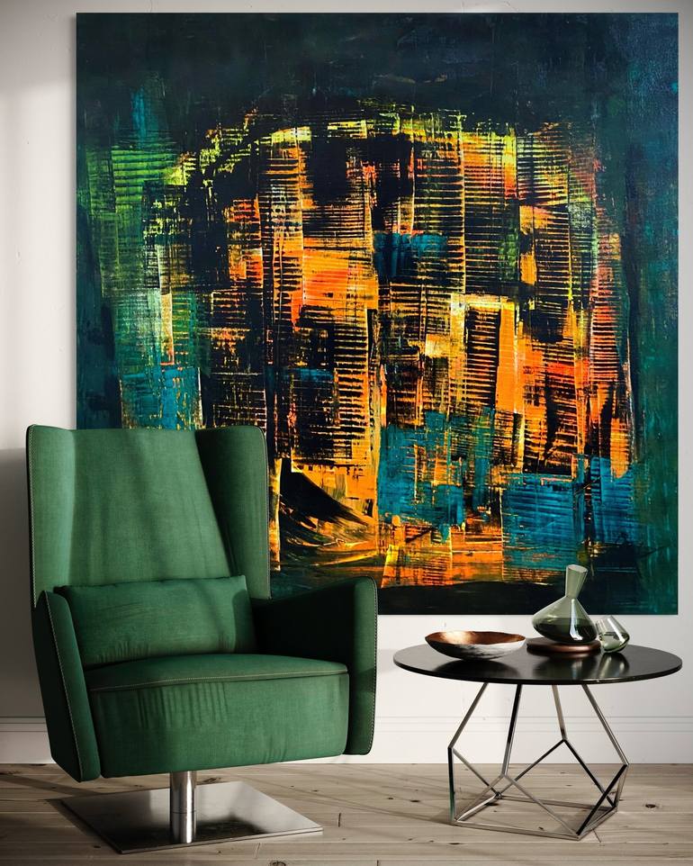 Original Contemporary Abstract Painting by OMB ART