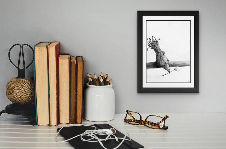 Original Expressionism Animal Drawing by K A Wesly