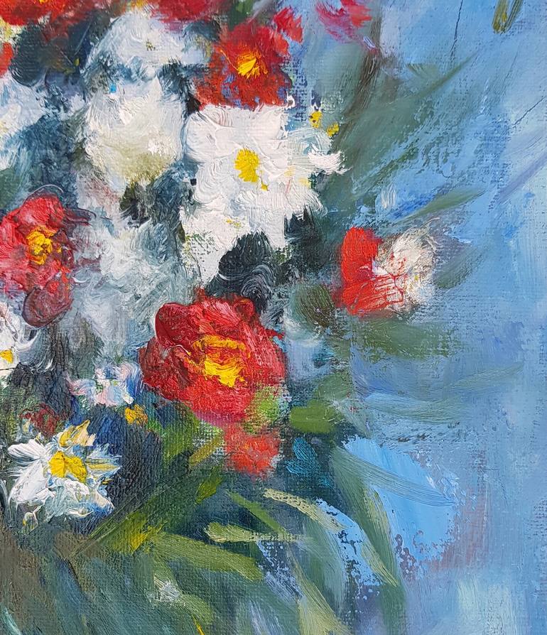 Original Impressionism Floral Painting by Svetlana Grishkovec-Kiisky