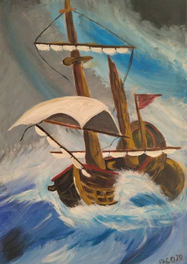 Original Figurative Ship Paintings by FRANCESCO FODDIS