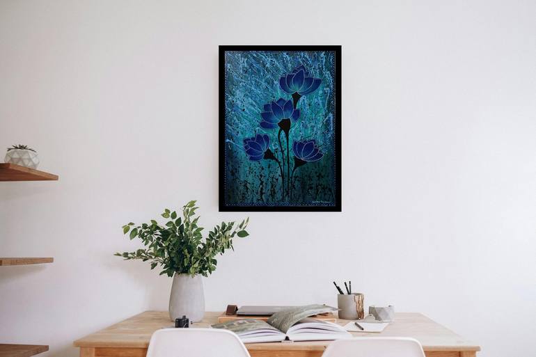 Original Abstract Floral Painting by Sarita Pundeer