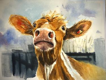 Original Realism Cows Paintings by Nelli Begg