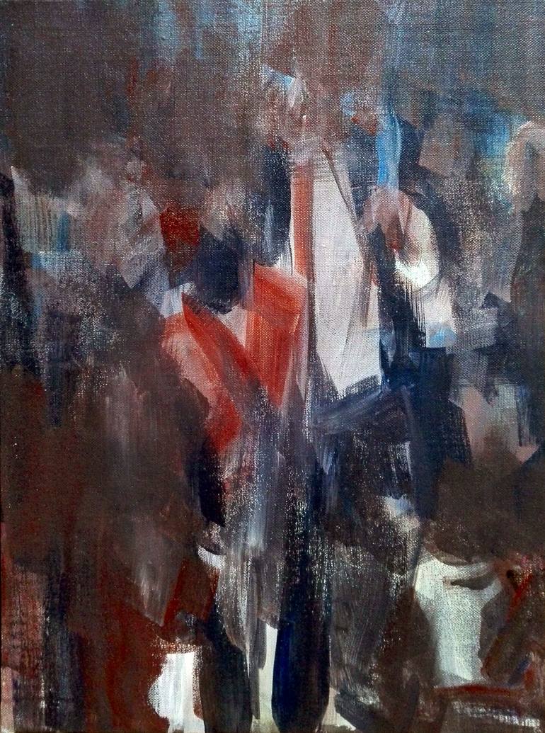 Original Abstract Expressionism People Painting by Zuo Lan