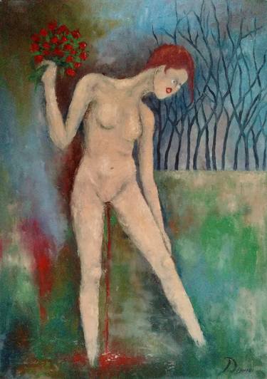 Original Expressionism Erotic Painting by Luis Duro