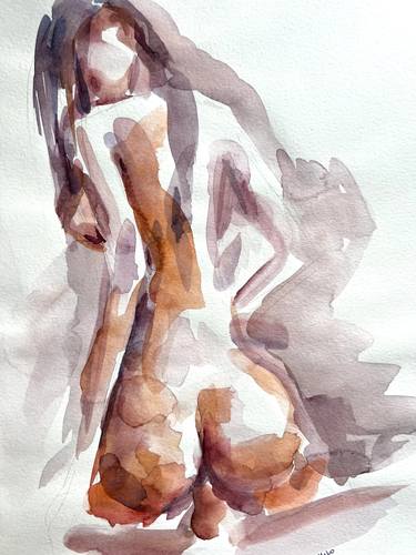 Original Abstract Expressionism Nude Paintings by Ilo Milo