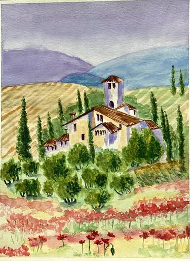 Original Fine Art Places Paintings by Olivetta Sapone