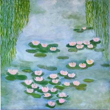 Water Lilies oil on canvas - 39,37 W x 39,37 H x 0,6 D thumb