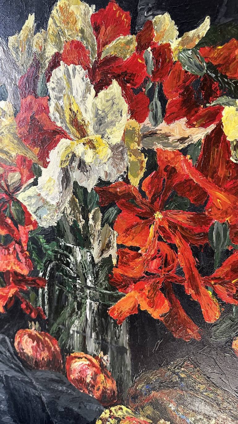 Original Fine Art Floral Painting by Olga Panarina