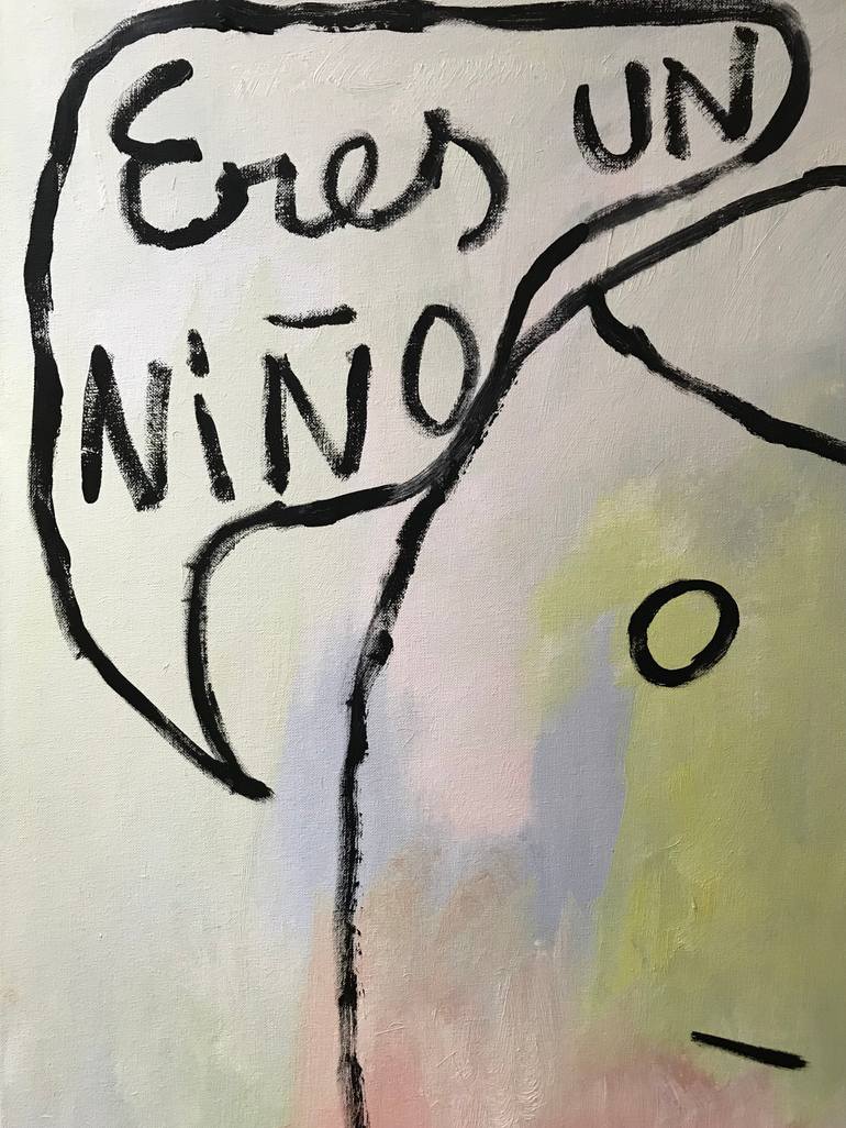 Original Abstract Expressionism Comics Painting by Juanjo Sáez