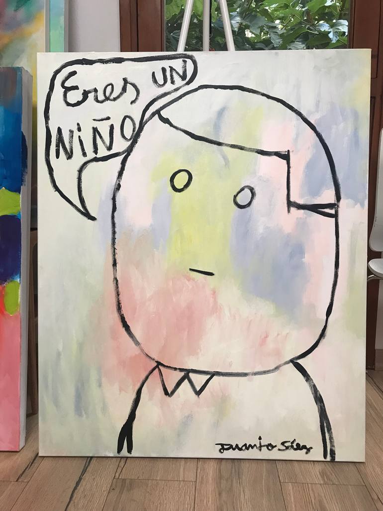 Original Abstract Expressionism Comics Painting by Juanjo Sáez