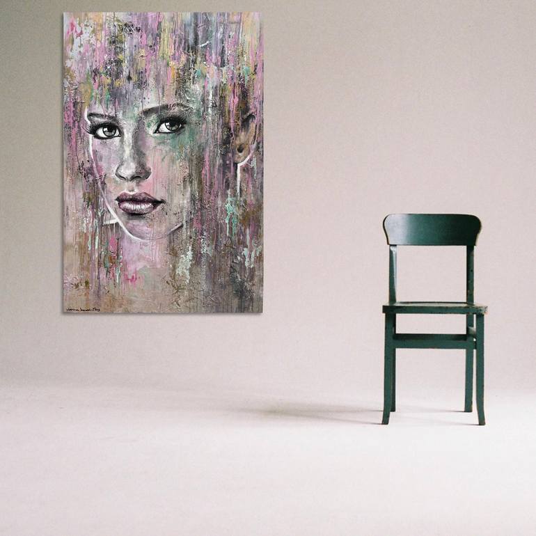 Original Abstract Portrait Painting by Ilona Hendriks