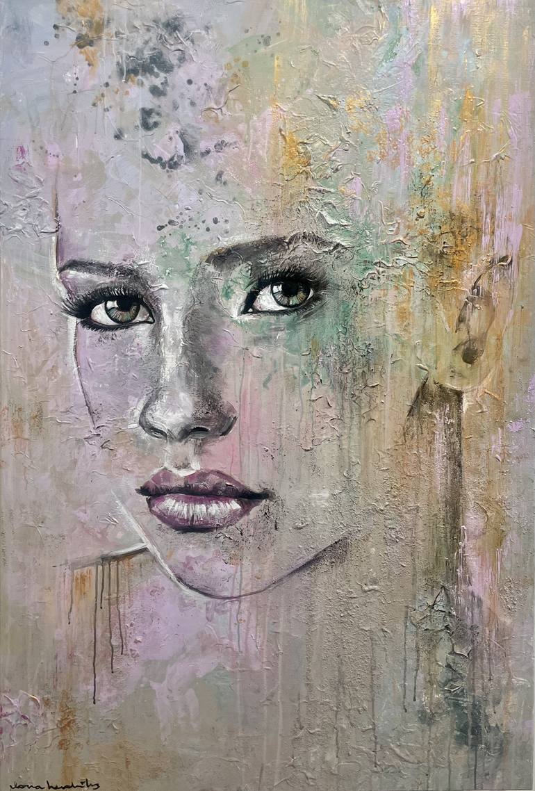 Original Abstract Portrait Painting by Ilona Hendriks