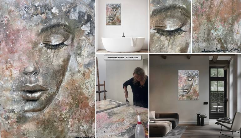 Original Abstract People Painting by Ilona Hendriks