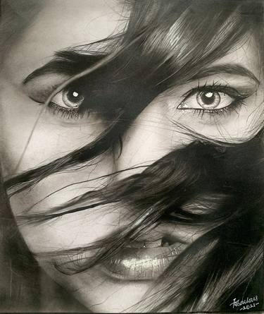 Print of Realism Women Drawings by Fabian Ekweoba