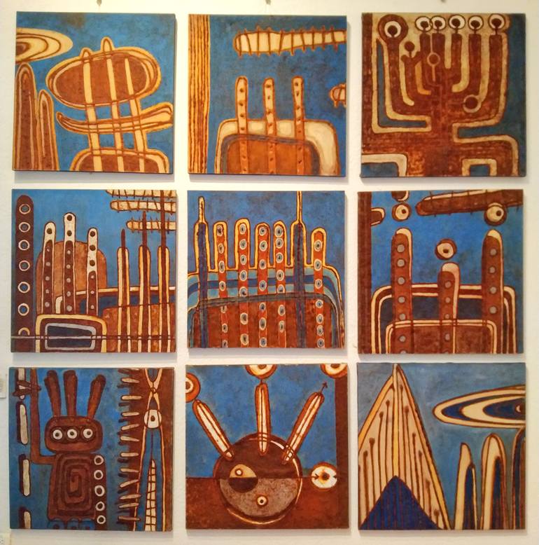 Original Abstract Painting by Oscar Londoño