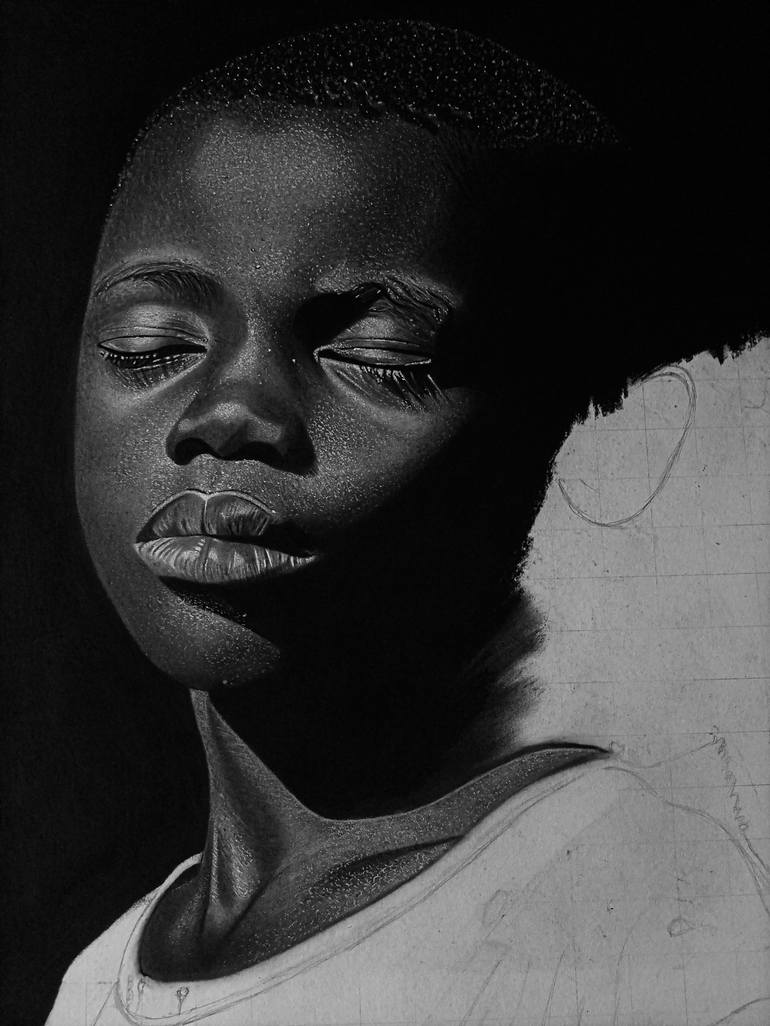 Original Portrait Painting by Emmie Ayinuola