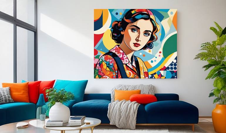 Vibrant Woman Painting by Elina Kharitonova | Saatchi Art