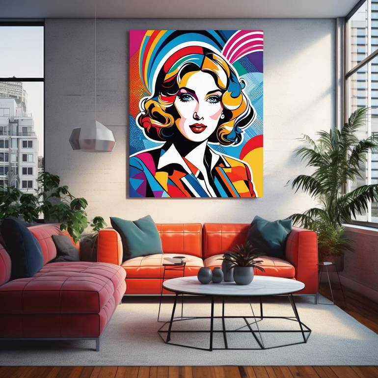 Vibrant Woman Painting by Elina Kharitonova | Saatchi Art