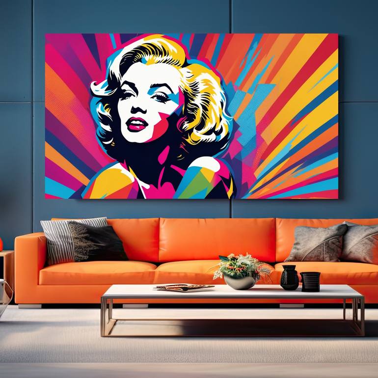 Marilyn Monroe: Pop Art Icon Painting by Elina Kharitonova | Saatchi Art