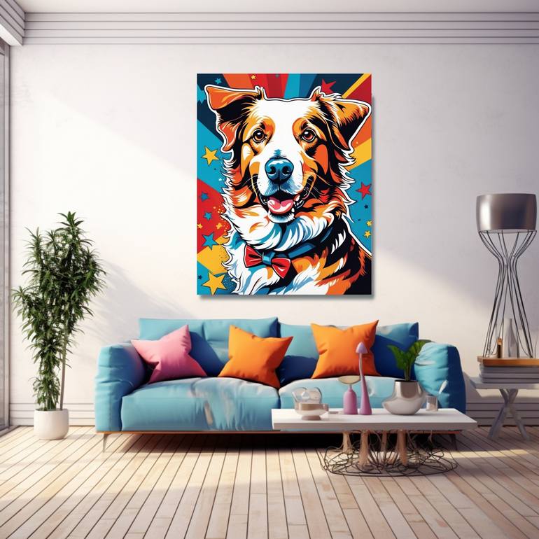 The Dapper Canine Painting by Elina Kharitonova | Saatchi Art
