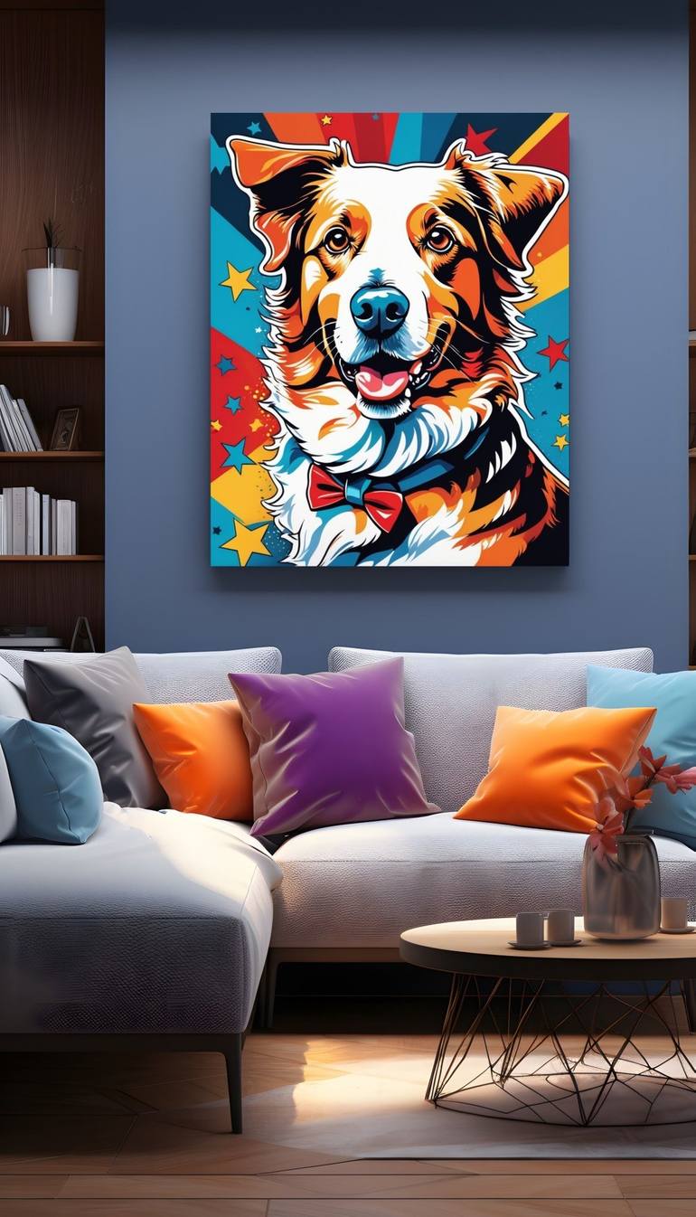 The Dapper Canine Painting by Elina Kharitonova | Saatchi Art